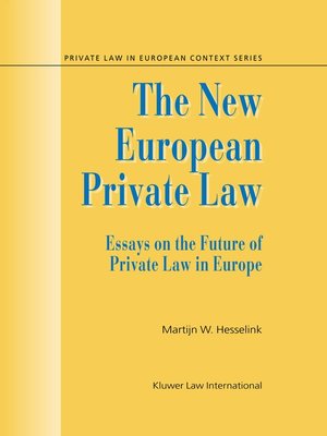 cover image of The New European Private Law